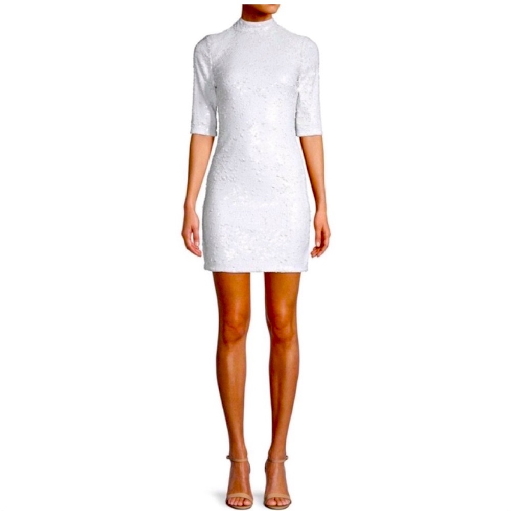 Alice & Olivia NWT White Sequins Dress Size 6